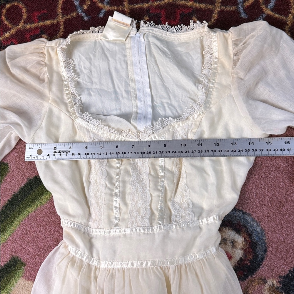 RARE GUNNE SAX VINTAGE DRESS MAXI WESTERN GOWN - Picture 8 of 12